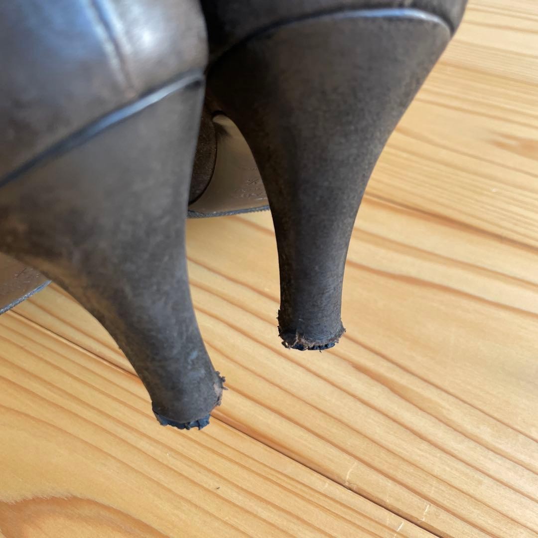 PRADA Women's Pumps Size:36.5/JP:23.5 Leather Dark Brown From Japan 135165K Auth thumbnail 8