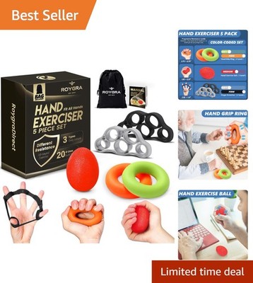 Forearm and Wrist Strengthening Set with Stress Balls and Resistance Devices