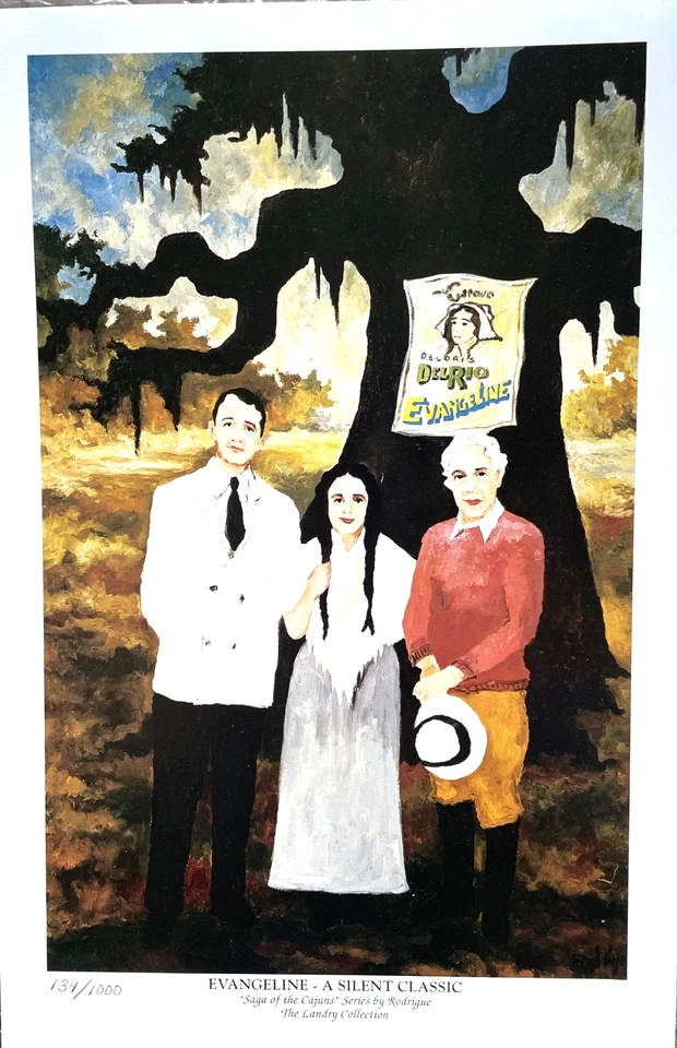 RODRIGUE SAGA OF THE CAJUNS/EVANGELINE SILENT CLASSIC # LTD. EDT. 8 1/4 X 12 1/4 - Image 2 of 4