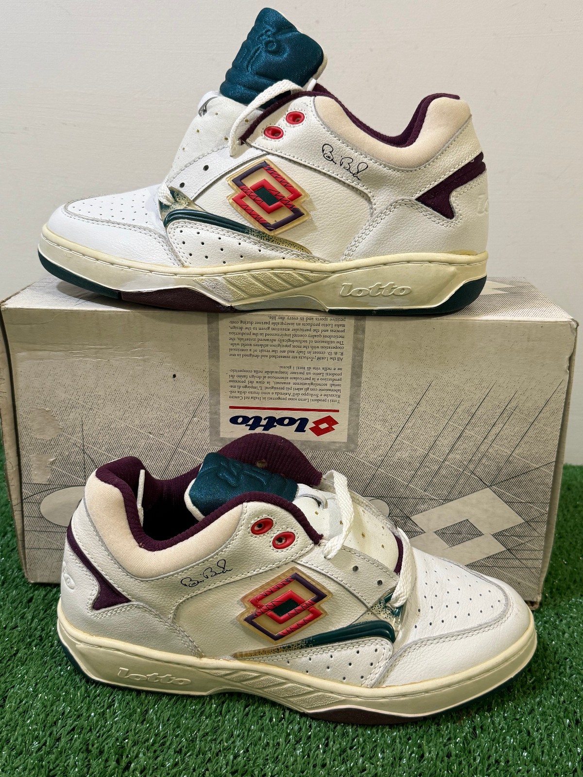 scarpe tennis vintage Lotto Boris Becker shoes Wimbledon Garros US OPEN 1991