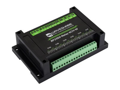 Waveshare Industrial 6-Channel RP2350 Relay Module RS485 /Pico HAT interfaces