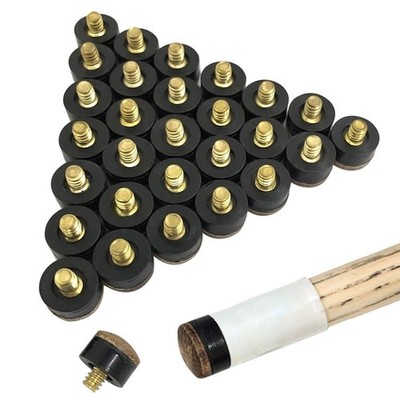 Pool Stick Tips,30 Pieces Screw-on Cue Tips Hard Leather Billiard Pool Cue Ti...