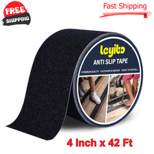 Anti Slip Tape For Stairs Black 4 x 42 Feet Wide Tread Waterproof Grip Tape