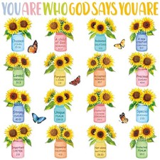 Religious Bulletin Board Decorations Sets Christian Summer Sunflower Paper Cu...