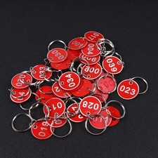 50 Pcs Aluminium Number Plates Key Labels Luggage ID Tags for Hotel Offices