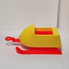 Vintage Fisher Price Little People #705 Snowmobile Snow SLED Yellow and Red