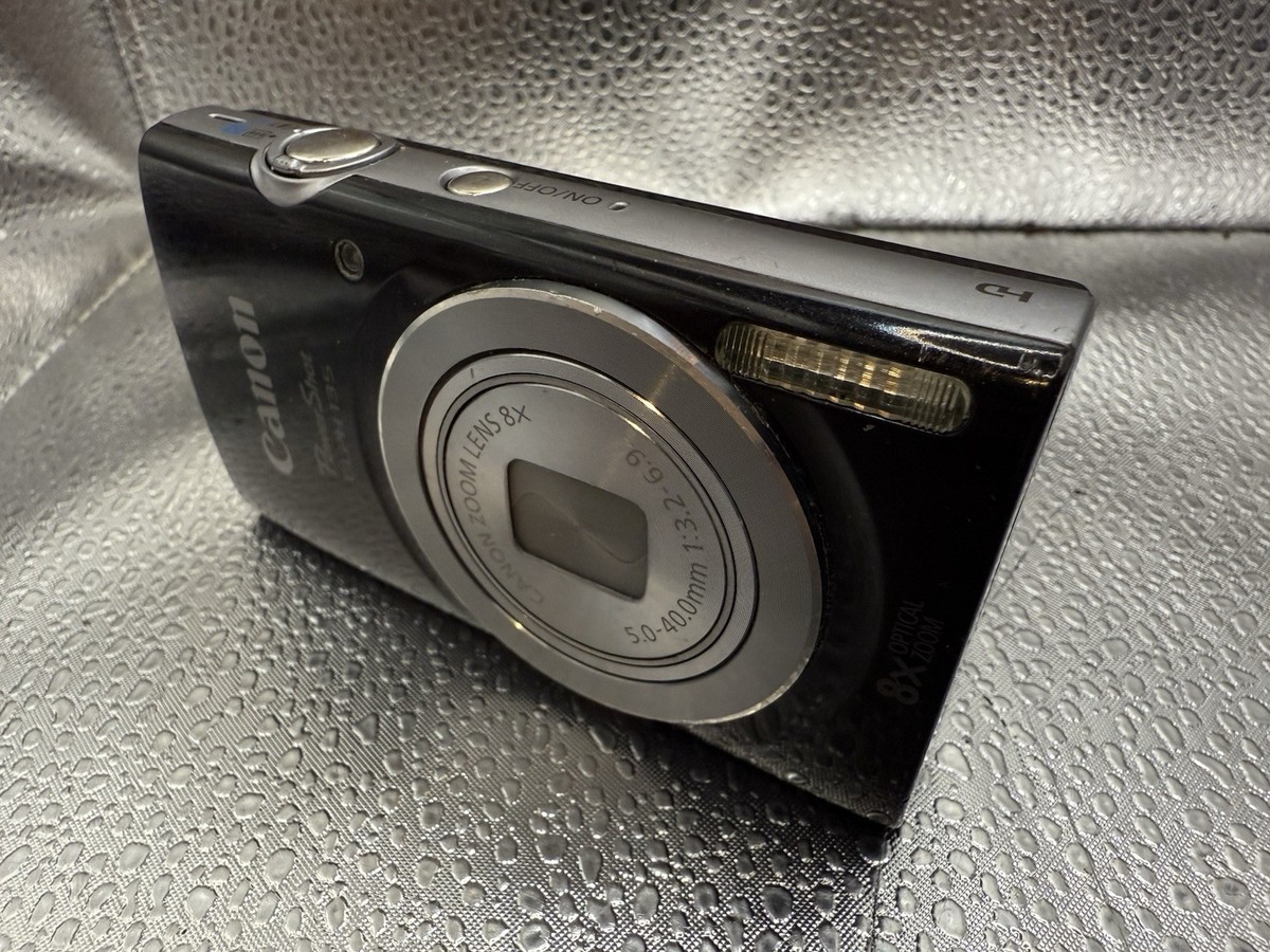 Canon Powershot Elph 135 Digital Camera Black 8x Zoom 100% Tested