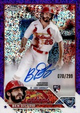 2023 Topps Chrome Update Ben Deluzio Purple Speckle Auto /299 St Louis Cardinals