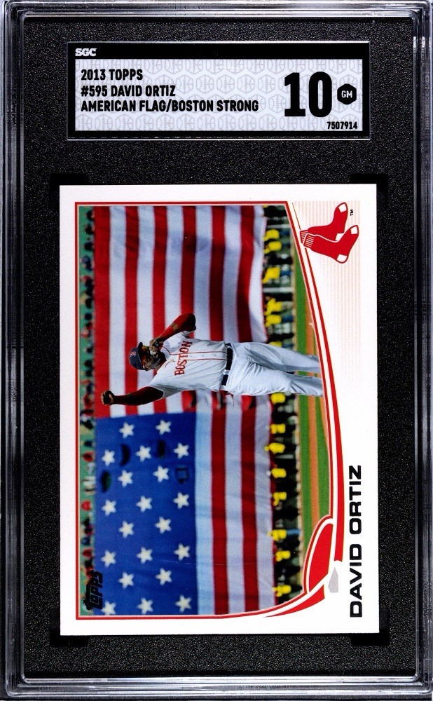 2013 Topps David Ortiz #595 Boston Strong Marathon Giving Speech SSP SGC 10