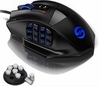 UtechSmart FBA_Venus 16400dpi High Precision Laser MMO Gaming Mouse Used Wired