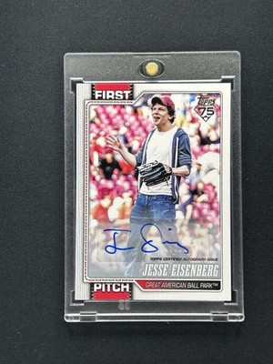 2026 Topps Series 1 Jesse Eisenberg #FP-5 FIRST PITCH AUTO #55/99