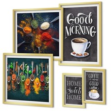 Framed Wall Art Living Room Decor Coffee Ideas For Coffee Lovers Gold Frame