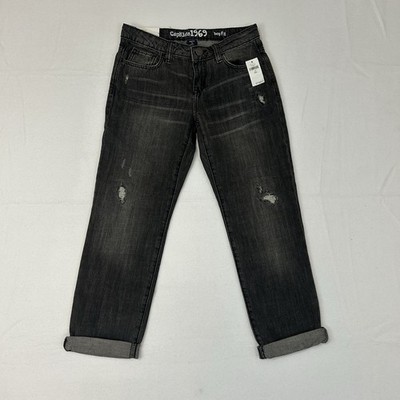 Gap Kids 1969 Black Denim Bootcut Jeans Boys 12 Low Rise NWT