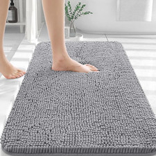 OLANLY Bathroom Rugs 30X20, Extra Soft Absorbent Chenille Bath Rugs, Rubber Back