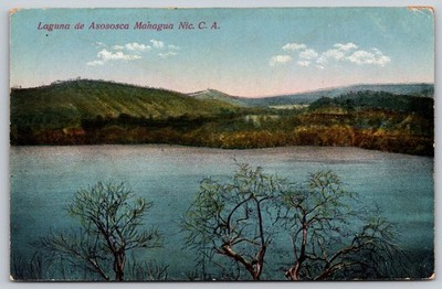 Laguna de Asososca Managua Nicaragua Vintage Postcard Cisneros Photo D255