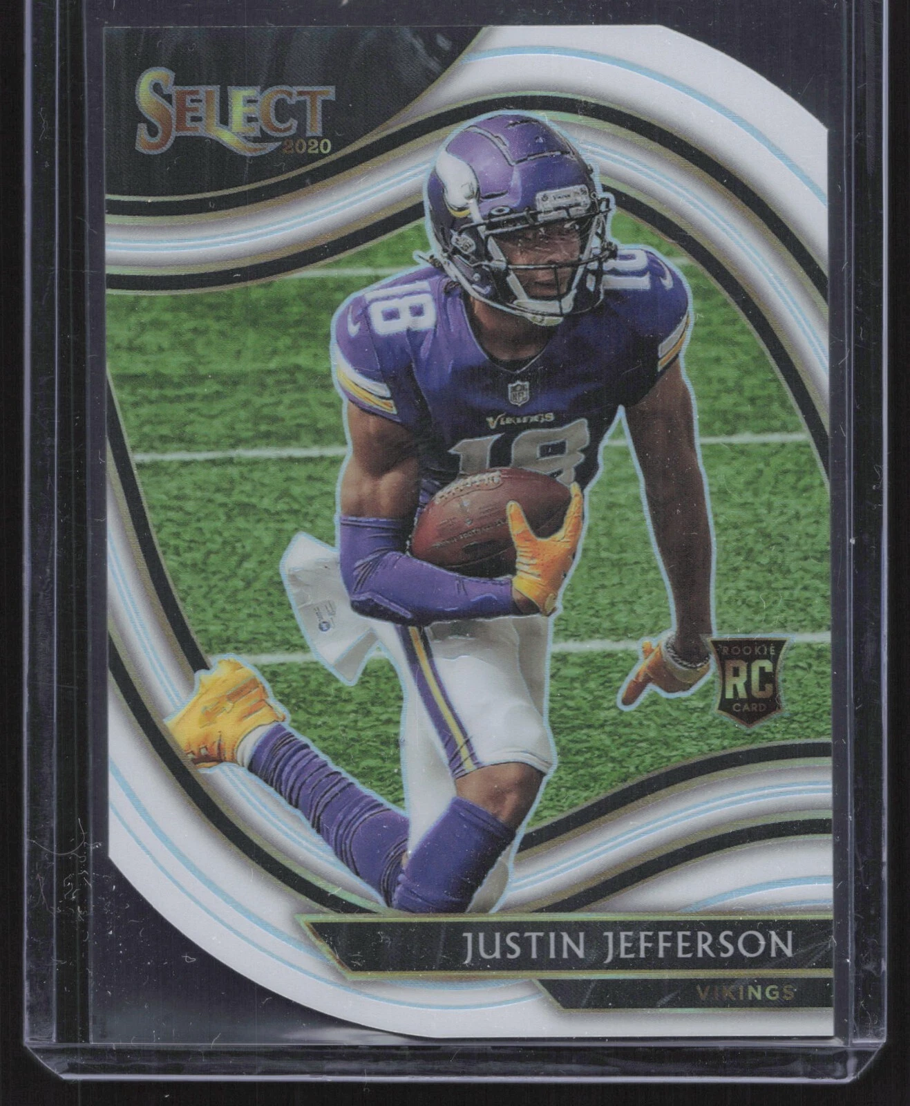 2020 Panini Select - Justin Jefferson #361 Field Level White Die Cut Rookie RC