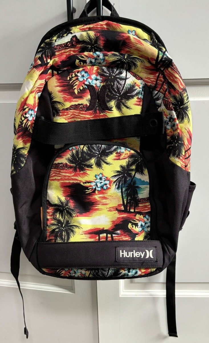 Vintage Collectible Hurley Backpack With Skateboard Straps