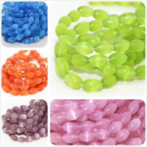 Neuf 5 couleurs 8 x 12 mm opale mexicaine perles de riz 13' AAA - Photo 1 sur 17