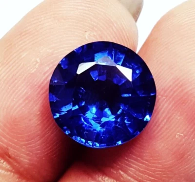 Natürlicher Blauer Saphir 9 Ct Runde Form Lose Edelstein Zertifiziert - Bild 1 von 4