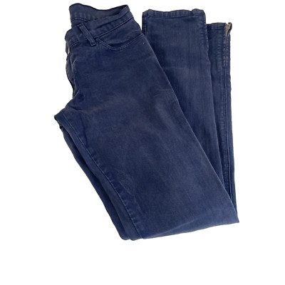 Ksubi Low Rise Super Skinny Denim Jeans Womens 28 Blue Zip Hem Dark Wash USA