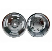 Alloy metal Front Rear wheels rims Rubber Tires For RC Tamiya 1/14 Tractor Truck