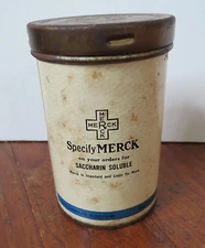 MERCK SACCHARIN SODIUM CONTAINER - VINTAGE PHARMACEUTICAL