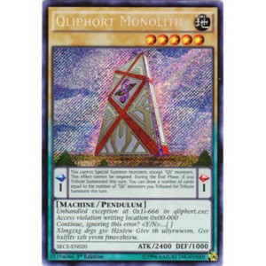 Qliphort Monolith - SECE-EN020 - Secret Rare - 1st Edition x1 - Near Mint