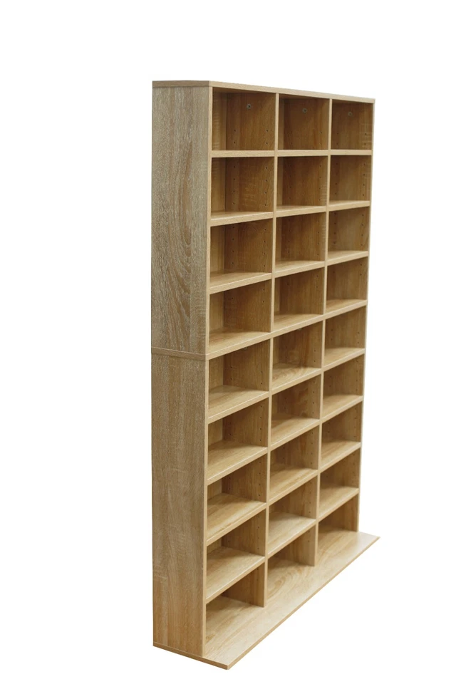 Oak Bookcase Storage Cabinet Rack Unit Tower Organizer Adjustable Wooden 837 CD - Image 2 of 4