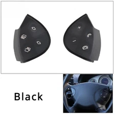 Black Steering Wheel Control Switch Button Cover For Mercedes-Benz W211 2003-06~