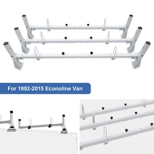 Fits Ford Econoline Van 1992 93-15 3 bar Ladder Cargo Roof Racks Steel 500Ib