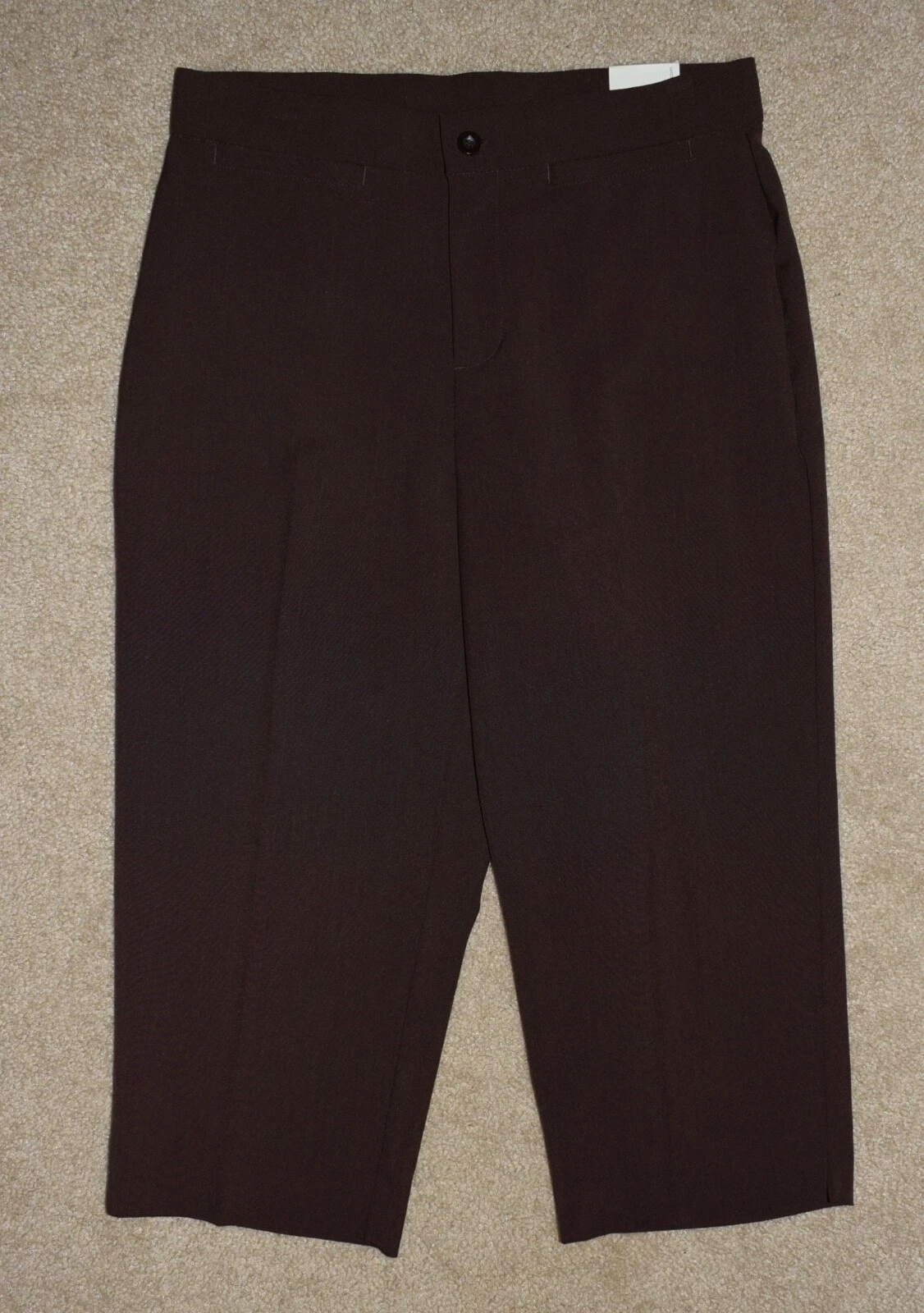 New Christopher and Banks Crop Dress Pants 4 Brown Classic Fit Capris