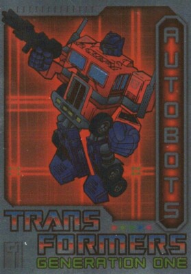 Transformers Generation One, Cards Inc 2003: P1 Foil Promo Card