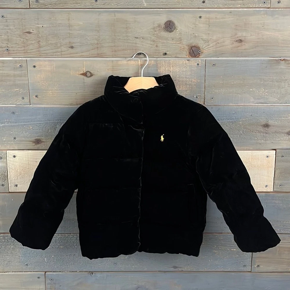 195 Polo Ralph Lauren Kids Velvet Down Quilted Puffer Jacket