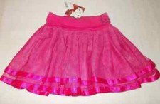 NEW HELLO KITTY GIRLS SIZE 3T PINK SKIRT Tulle Satin TIERED SKIRT Pull on CUTEST