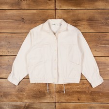 Vintage Gitano Corduroy Jacket M 80s Cropped Corduroy Cream Womens Button
