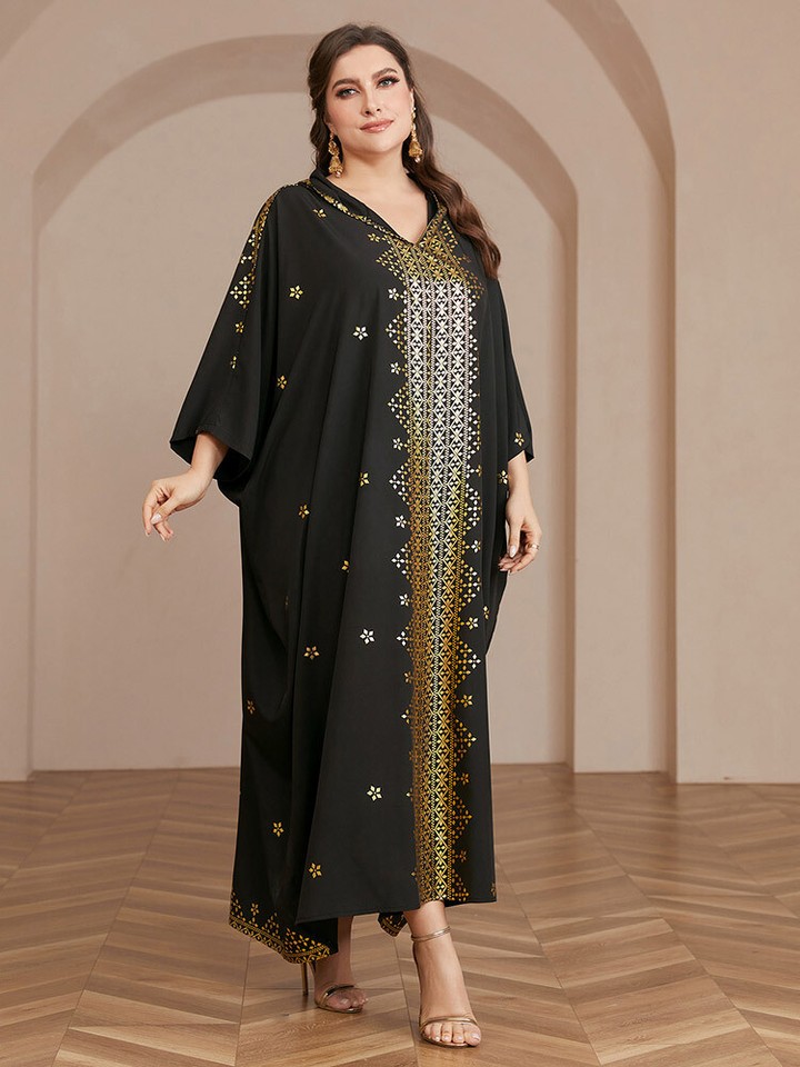 Dubai Maxi African Print Abaya Gowns