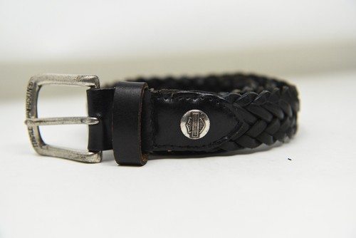 Harley-Davidson Braided Black Leather Belt Size 30 - Picture 15 of 15