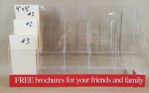 Acrylic literature display brochure pamphlet rack holder dental chiropractic 15