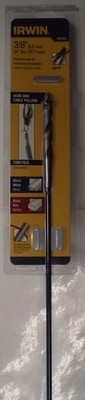 IRWIN 1891002 3/8'' x 54'' Flexible Installer Drill Bit With High-Speed Steel Tip