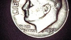 1952 no mint mark dime 90% Silver