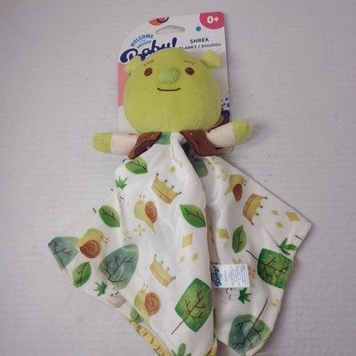 NEW Shrek Plush blanky lovey baby blanket toy Universal Studios soft ogre slug