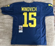 Chase Winovich Michigan Wolverines Autographed Jersey Navy/Yellow, XL - JSA COA