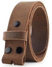 Men's Belt Genuine full Grain Buffalo leather Vintage Distressed,Snap on Stra...