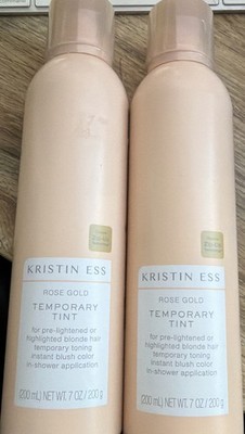 Kristin Ess Hair Rose Gold Temporary Tint Pastel Pink Hair Color 7oz Lot of 2