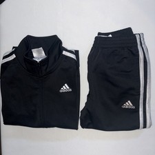 Adidas Youth 2 Piece Classic Track Suit Full Zip Jacket  Pants Size 6