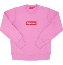 Supreme Bogo Box Logo Crewneck Shirt Heather Pink Medium FW15 NEW Super Rare