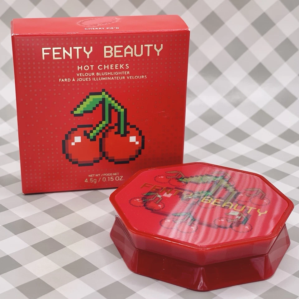 Fenty Beauty Hot Cheeks Velour Blushlighter Cherry Pie’d LtdEd ••NEW IN BOX••🎁 - Image 2 of 4