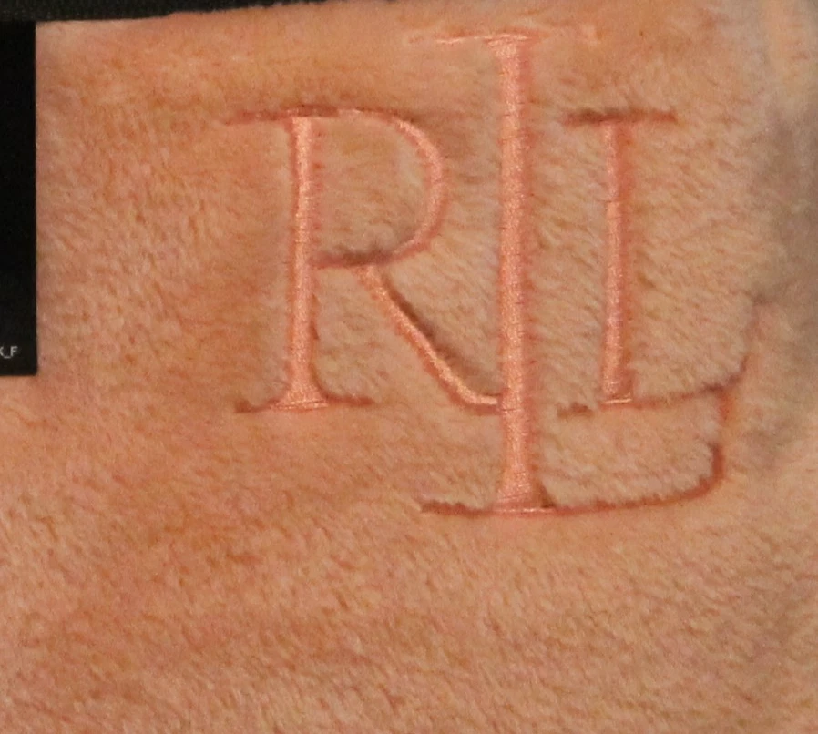 Ralph Lauren Classic Micromink Blanket Full/Queen Light Salmon 90"x90" Lux-Soft - Image 2 of 4