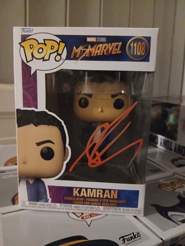 Funko Rish Shah AUTOGRAPH - Kamran - Ms Marvel- Signed Funko Pop ACOA