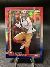 2025 Topps Chrome Football Ricky Pearsal Red White and Blue Refractor #261 49ERS